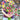 Bright yellow, pink, and purple, bell-shaped salpiglossis flowers held in a bouquet.