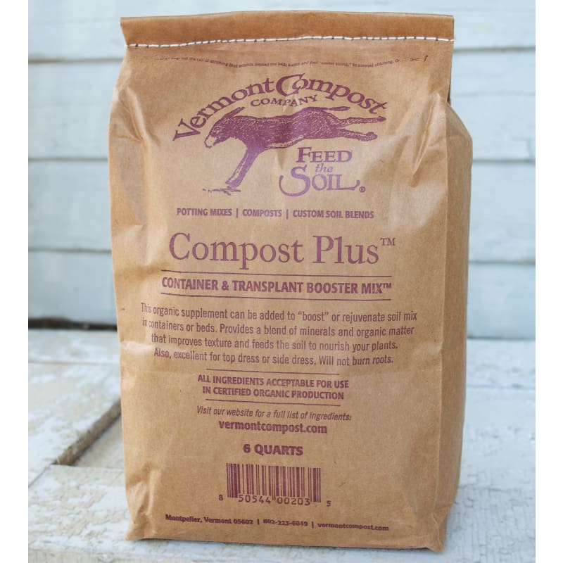 vermont organics potting mix Vermont Compost Company Compost Plus Container & Transplant Booster Mix (6 QT)