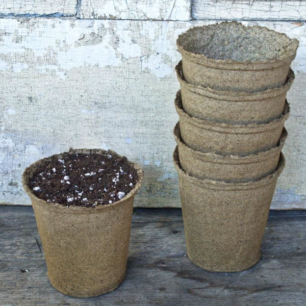 plant pots made from cow manure Cow Pots 4" Round TALL (25 count) – Pinetree Garden Seeds
