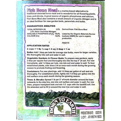 Fish Bone Meal Fertilizer - Gardening Supplies