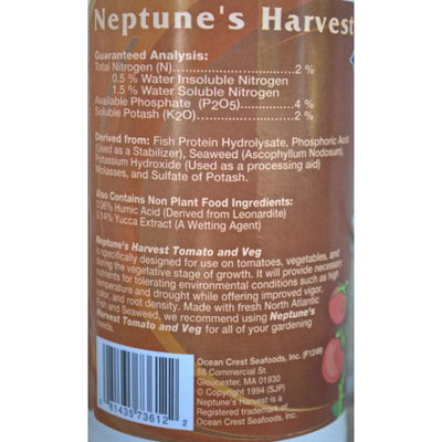 Neptune’s Harvest Tomato and Veg 2-4-2 - Gardening Supplies