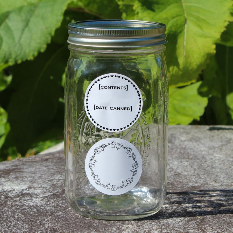 Norpro Canning Labels Circular Black Motif (36 pack) – Pinetree Garden ...