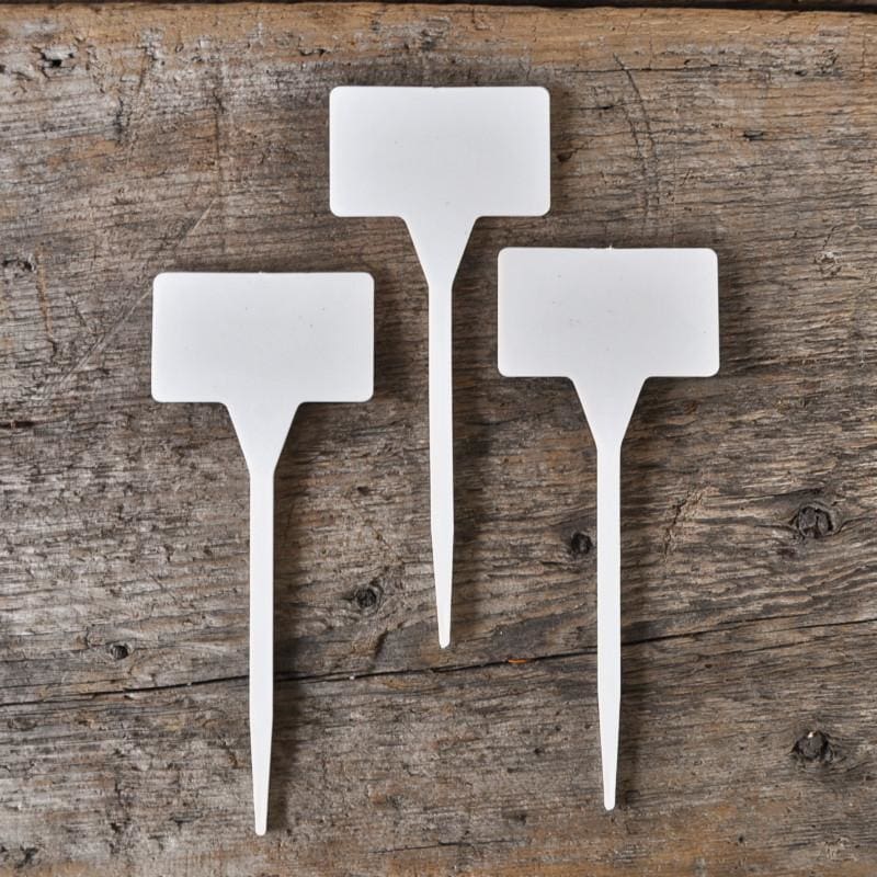 white plastic plant tags White T-Style Plant Labels (10 pack) – Pinetree Garden Seeds