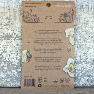 Bee’s Wrap® Honeycomb Assorted 3 Pack (S,M,L) - Kitchen Gear