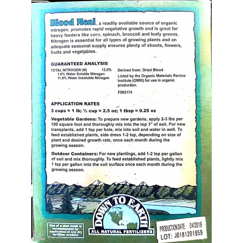 Blood Meal Mix Fertilizer