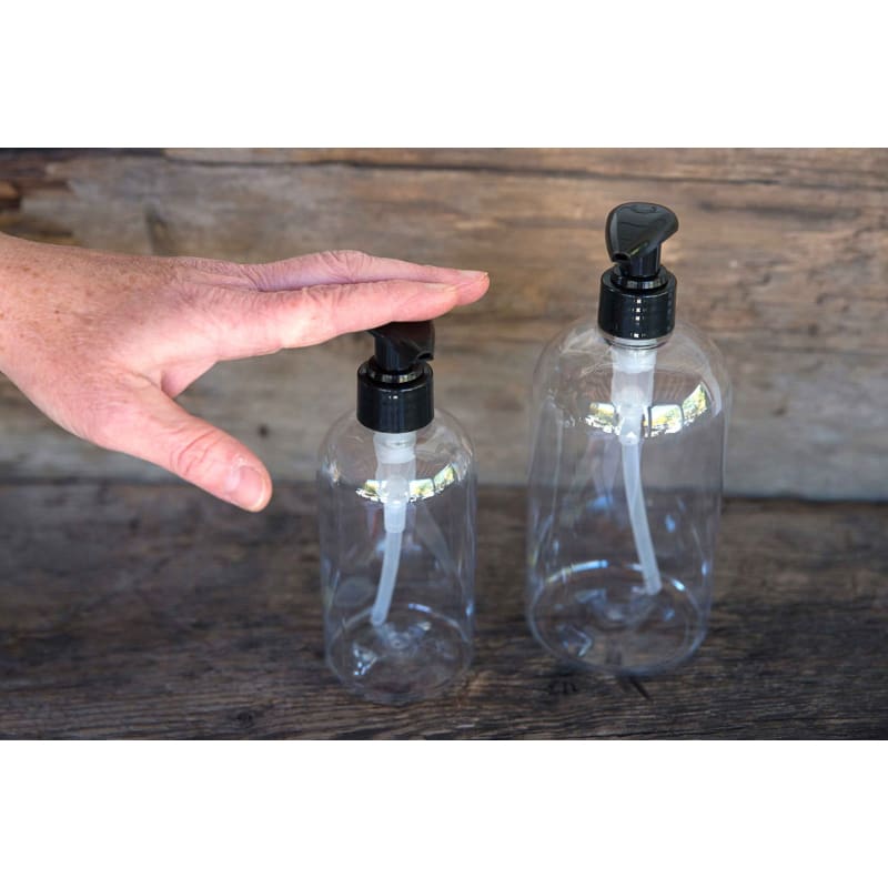 Clear Round Plastic Pump Bottle (16 oz.)